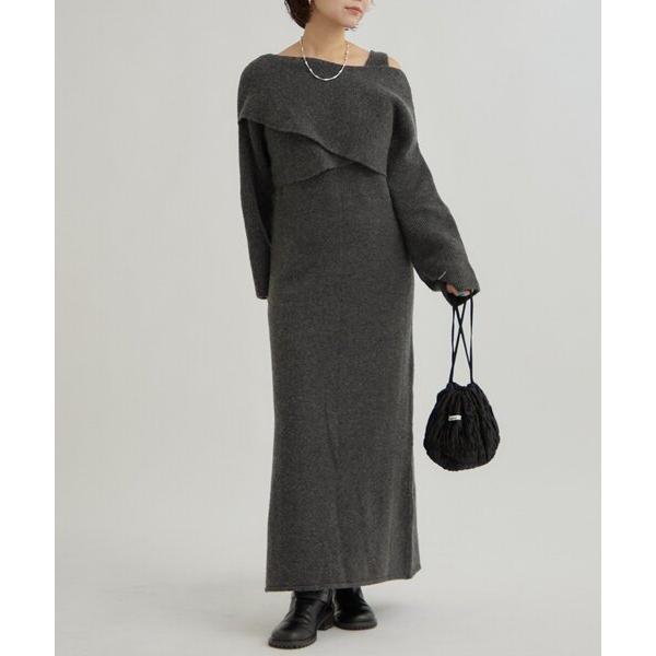 『セール実施中』ZOZO問い合わせ番号:99249634ショップ:mystic，ミスティックブランド:mystic，ミスティック商品名:クロスニット ワンピースカテゴリ:ワンピース/ドレス>ワンピースブランド品番:MYZ1052309...