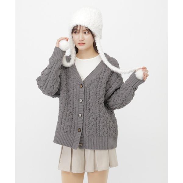 『セール実施中』ZOZO問い合わせ番号:99250720ショップ:GLOBAL WORK，グローバルワークブランド:GLOBAL WORK，グローバルワーク商品名:モコモコケーブルニットカーディガン/AND YUA ANY/600776カテ...