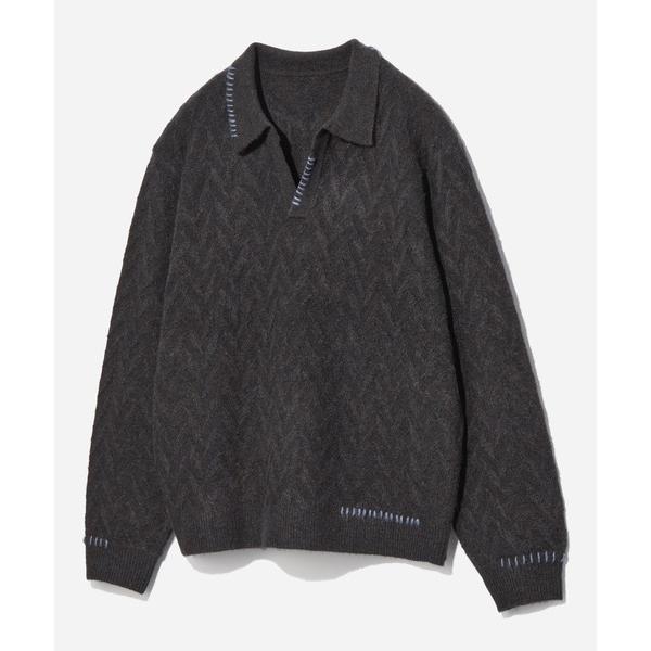 『セール実施中』ZOZO問い合わせ番号:99252921ショップ:HARE，ハレブランド:HARE，ハレ商品名:ハイショクステッチニットポロ(HARE)カテゴリ:トップス>ニット/セーターブランド品番:608308素材:地組織:アクリ...