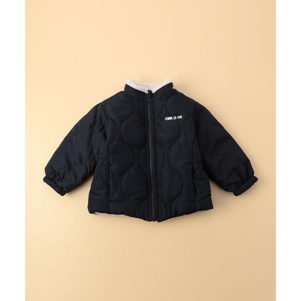 『セール実施中』ZOZO問い合わせ番号:99253740ショップ:COMME CA ISM，コムサイズムブランド:COMME CA ISM，コムサイズム商品名:【オンライン限定カラー:ブラック】リバーシブル キルト×ボア ブルゾン(ベビーサ...