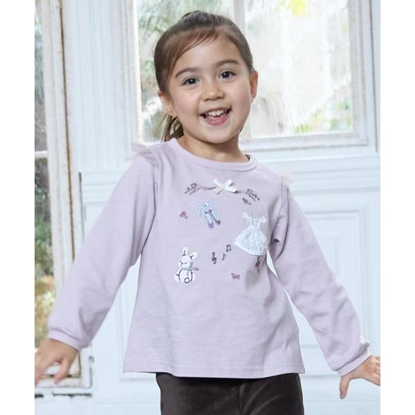 『セール実施中』ZOZO問い合わせ番号:99315735ショップ:petit main，プティマインブランド:petit main，プティマイン商品名:【WEB限定カラー】バレエモチーフ長袖Tシャツカテゴリ:トップス>Tシャツ/カット...