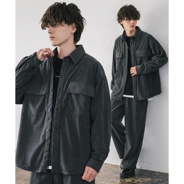 『タイムセール実施中』ZOZO問い合わせ番号:99381604ショップ:Rocky Monroe，ロッキーモンローブランド:Rocky Monroe，ロッキーモンロー商品名:コーデュロイセットアップ CPOシャツジャケット＆イージーワイドパ...