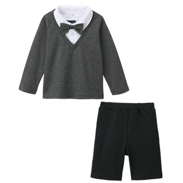 ※このアイテムは返品・交換対象外商品です。ZOZO問い合わせ番号:99382023ショップ:nissen，ニッセンブランド:QUNTSTYLE，キュントスタイル商品名:カットソーポンチ　フォーマルスーツ上下セット（蝶ネクタイ付き）カテゴリ:...