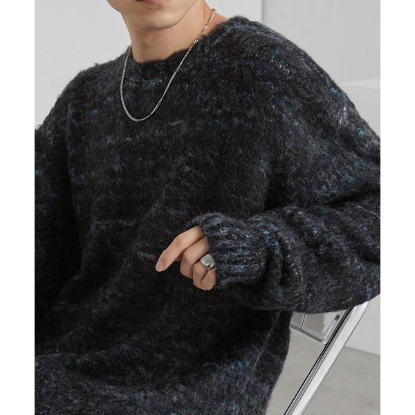 『タイムセール実施中』ZOZO問い合わせ番号:99382651ショップ:MONO-MART，モノマートブランド:MONO-MART，モノマート商品名:モヘアタッチ ミックスカラー クルーネック シャギーニットカテゴリ:トップス>ニット...