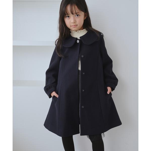 ZOZO問い合わせ番号:99383346ショップ:ROPE' PICNIC，ロぺピクニックブランド:ROPE' PICNIC，ロペピクニック商品名:【KIDS/キッズ】ビジューボタン衿つきAラインコート/リンクコーデカテゴリ:ジャケット/ア...