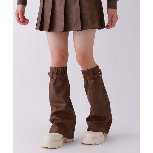 レッグウォーマー フェイクレザーレッグカバー キッズ 子供 女の子
