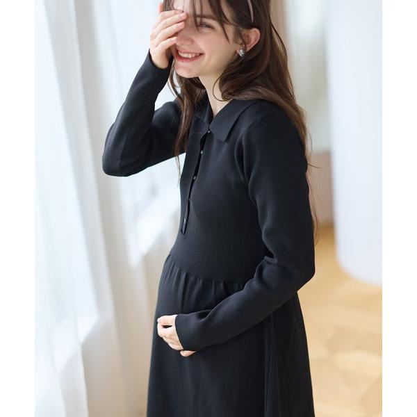 ZOZO問い合わせ番号:99392894ショップ:cross marche，クロスマルシェブランド:Rosemadame，ローズマダム商品名:ポロニットワンピース(マタニティ＆授乳服）授乳口付き 授乳楽々 妊婦服 産前・産後対応カテゴリ:マ...