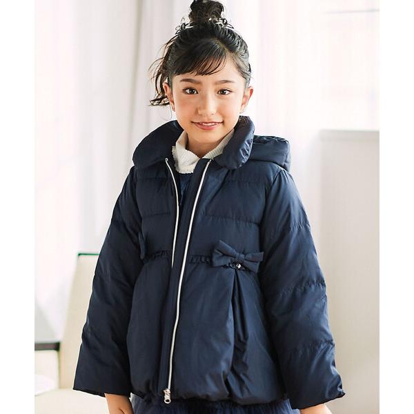 ZOZO問い合わせ番号:99414862ショップ:BEBE ONLINE STORE，ベベ オンラインストアブランド:SLAP SLIP，スラップスリップ商品名:フード付き腰リボンペプラムダウンコート(90~130cm)カテゴリ:ジャケット...