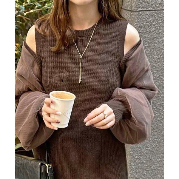 『タイムセール実施中』参考価格：6，995円発売時期：2024年12月コンディション：B（目立つ使用感なし）使用感が少ない、または気にならないアイテム全体的：毛玉参考商品名：【apres jour clair】チュールボレロセットニットワン...