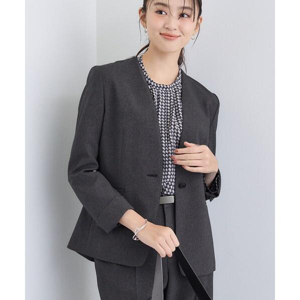 ZOZO問い合わせ番号:99451709ショップ:INDIVI，インディヴィブランド:INDIVI，インディヴィ商品名:【洗える／通勤／スーツ】メランジストレッチ ノーカラージャケットカテゴリ:フォーマルスーツ/小物>スーツジャケット...