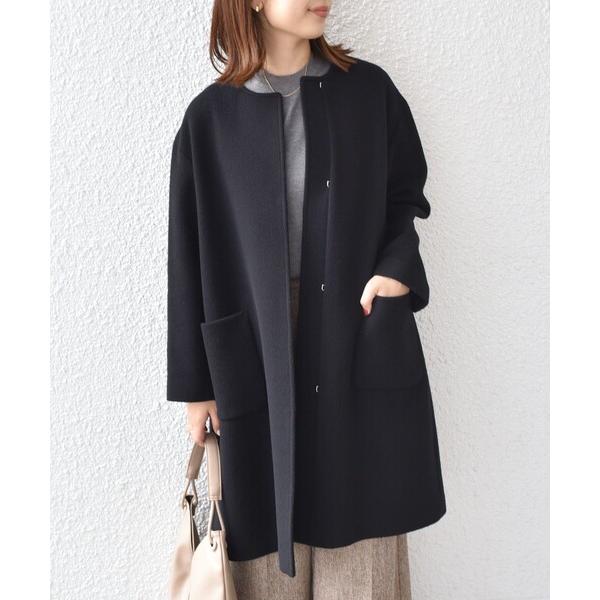 ZOZO問い合わせ番号:99454173ショップ:SHIPS for women，シップス フォー ウィメンブランド:SHIPS Colors，シップス カラーズ商品名:SHIPS Colors:SUPER100 ウール ノーカラー コート...