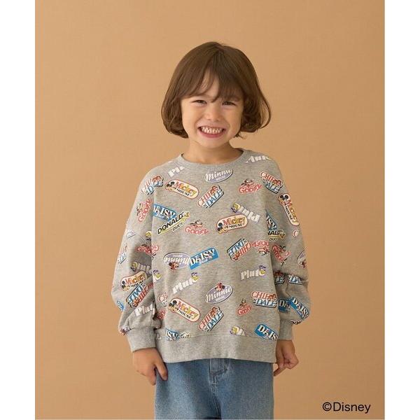 『セール実施中』ZOZO問い合わせ番号:99485034ショップ:petit main，プティマインブランド:b・ROOM，ビールーム商品名:【Disney】【毛玉バイバイ裏毛】ミッキー＆フレンズ/総柄スウェットカテゴリ:トップス>ス...