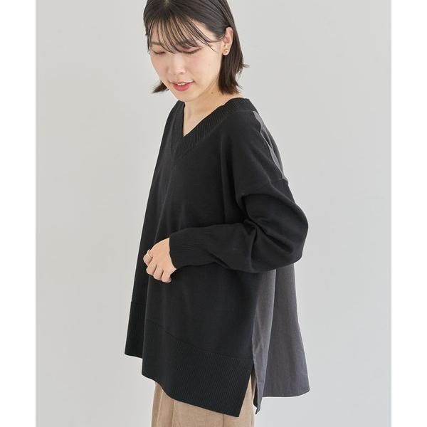 『セール実施中』ZOZO問い合わせ番号:99488793ショップ:Green Parks，グリーンパークスブランド:Green Parks，グリーンパークス商品名:異素材切替ニットチュニックカテゴリ:ワンピース/ドレス>チュニックブラ...