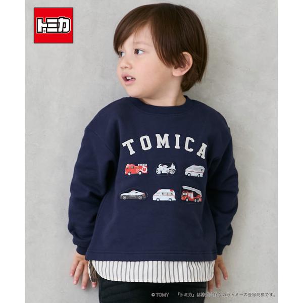 ZOZO問い合わせ番号:99520132ショップ:petit main，プティマインブランド:petit main，プティマイン商品名:【TOMICA】裾チェックトレーナーカテゴリ:トップス>スウェットブランド品番:9554216原産...