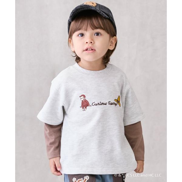 『セール実施中』ZOZO問い合わせ番号:99520143ショップ:petit main，プティマインブランド:petit main，プティマイン商品名:【おさるのジョージ】重ね着長袖トレーナーカテゴリ:トップス>スウェットブランド品番...