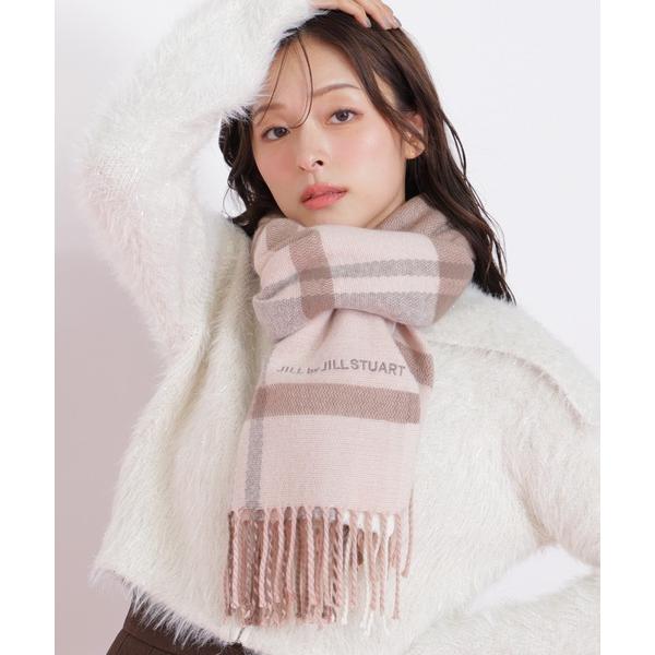 ZOZO問い合わせ番号:99584737ショップ:JILL by JILL STUART，ジル バイ ジル スチュアートブランド:JILL by JILL STUART，ジルバイジルスチュアート商品名:◇エンブロイダリーロゴチェックストール...