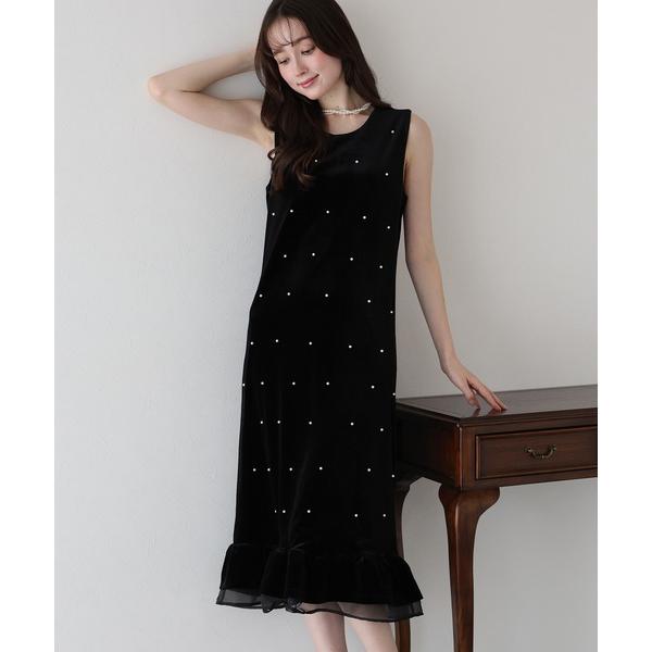 ZOZO問い合わせ番号:99585085ショップ:BLUEEAST，ブルーイーストブランド:BLUEEAST，ブルーイースト商品名:パール付きベロアワンピース 結婚式 成人式 二次会 同窓会 セレモニー パーティードレス オケージョンドレス...