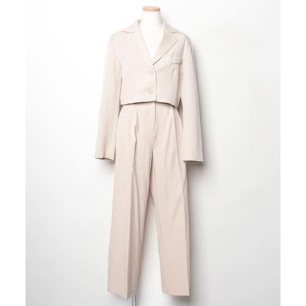 『タイムセール実施中』参考価格：9，790円発売時期：2021年09月コンディション：C（やや使用感あり）使用感があり、やや気になる傷や汚れがあるアイテム襟周り：汚れ参考商品名：クロップドジャケットピンタックパンツセット参考品番：2103-...