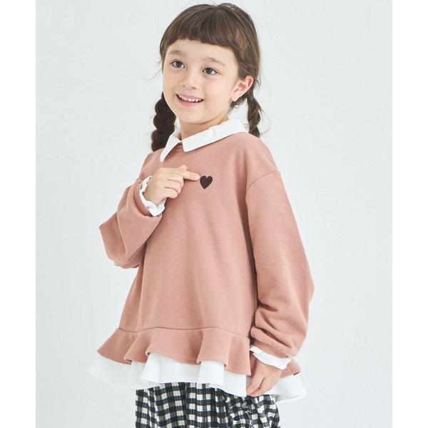 『セール実施中』ZOZO問い合わせ番号:99623695ショップ:pairmanon，ペアマノンブランド:pairmanon，ペアマノン，coucou manon，ククゥ マノン商品名:【サラッとスウェット】ハート ワンポイント刺繍 フリル...