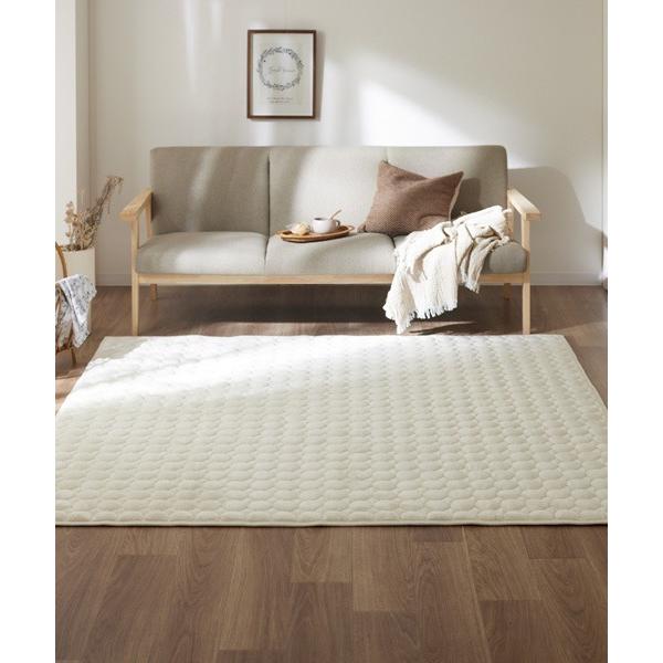 ZOZO問い合わせ番号:99629461ショップ:nissen，ニッセンブランド:COCOPLATZ interior，ココプラッツインテリア商品名:洗えるなめらかキルトラグ｜約185×185cmカテゴリ:インテリア>ラグ/マットブラ...