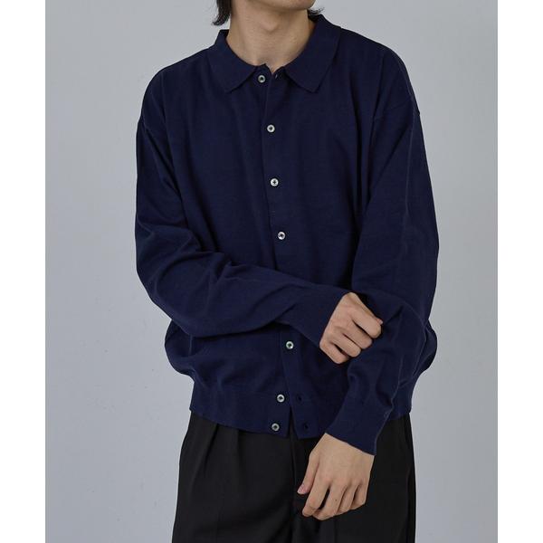 セーター ニット CASHMERE TOUCH KNIT SHIRT CARDIGAN / カシミヤタッチニットシャツカーディガン メンズ レディース