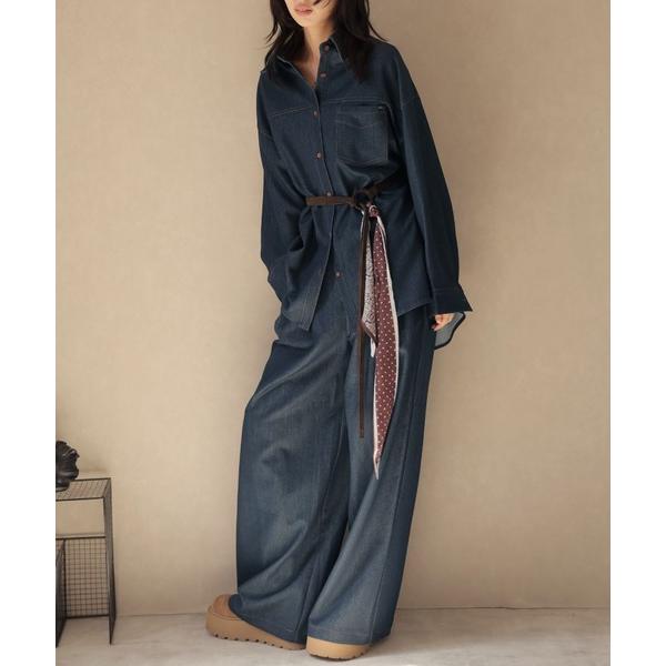 『タイムセール実施中』ZOZO問い合わせ番号:99663768ショップ:Ulysses，ユリシスブランド:Ulysses，ユリシス商品名:【セットアップ】オーバーシャツジャケット＆ワイドパンツwithベルトスカーフカテゴリ:ジャケット/アウ...