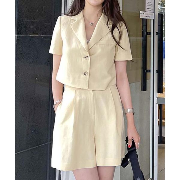 『セール実施中』参考価格：7，537円発売時期：2024年03月コンディション：A（使用感なし）数回使用した程度で使用感が感じられないアイテム参考商品名：セットアップ コットンリネン半袖テーラードジャケット＆タックショートパンツ参考品番：G...