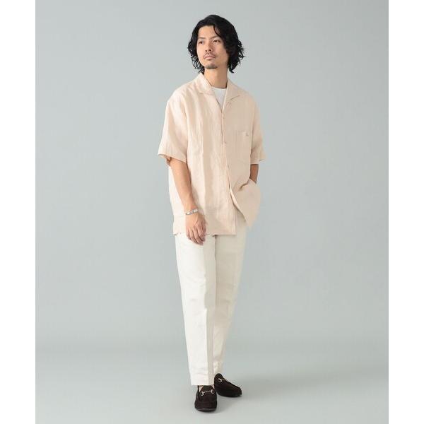 シャツ 半袖 *A VONTADE / リネン イタリアンカラー ショートスリーブシャツ メンズ