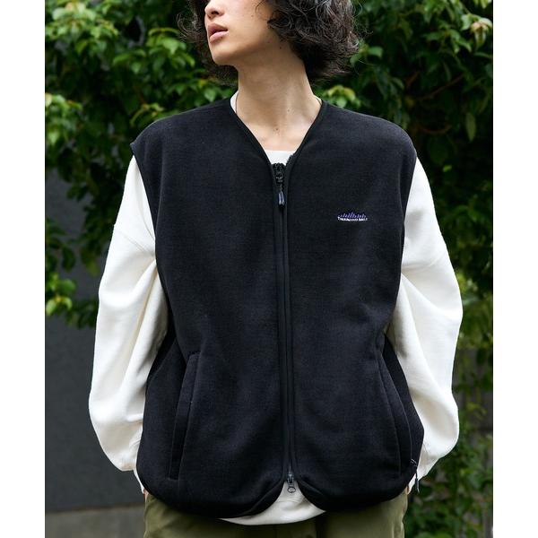 ベスト ジレ THOUSAND MILE/サウザンドマイル KNIT FREECE  ZIP VEST ダブルジップ ニットベスト メンズ レディース