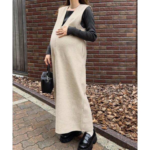 ZOZO問い合わせ番号:99698229ショップ:kobelettuce，コウベレタスブランド:KOBE LETTUCE，コウベレタス商品名:[ mamaレタス ] 深Vネックロングワンピースカテゴリ:ママ＆ベビー>マタニティウェア/...