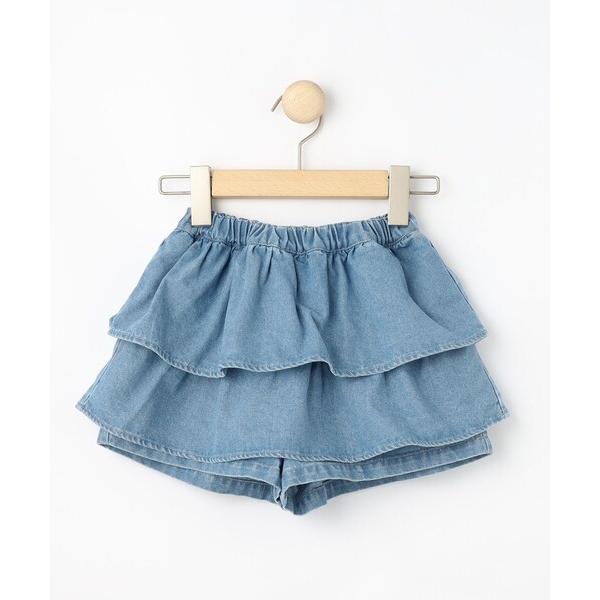 『セール実施中』ZOZO問い合わせ番号:99699265ショップ:SHOO・LA・RUE，シューラルーブランド:SHOO・LA・RUE，シューラルー商品名:【100-150cm】デニムティアードスカパンカテゴリ:スカート>スカートブラ...