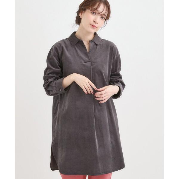 『タイムセール実施中』ZOZO問い合わせ番号:99699878ショップ:SHOO・LA・RUE，シューラルーブランド:SHOO・LA・RUE，シューラルー商品名:【洗濯機可/S-LL】すっきり見えにこだわった コーデュロイチュニックワンピー...