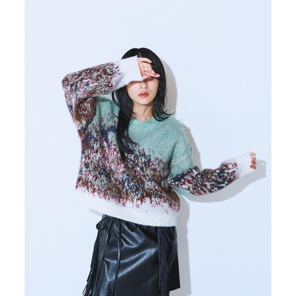 『セール実施中』ZOZO問い合わせ番号:99699970ショップ:JEANASIS，ジーナシスブランド:JEANASIS，ジーナシス商品名:landscape ブラッシュプルオーバー/610575カテゴリ:トップス>ニット/セーターブ...