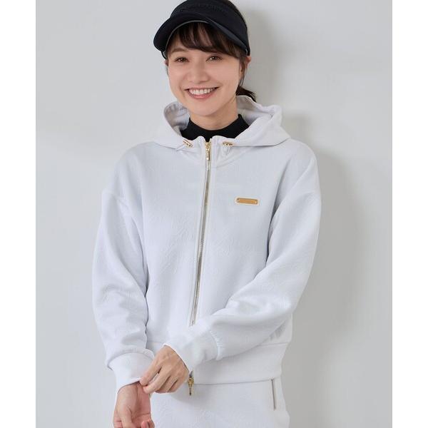 『タイムセール実施中』ZOZO問い合わせ番号:99731085ショップ:ROPE'，ロぺブランド:JUN&amp;ROPE'，ジュンアンドロペ商品名:ロゴキルト風ジャガードフーディーパーカー/セットアップ対応・UV/Oggi掲載カテゴリ:ト...