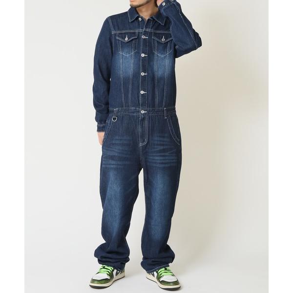 ZOZO問い合わせ番号:99732508ショップ:ARCADE，アーケードブランド:ARCADE，アーケード商品名:ユーズド USED 加工 デニム オーバーオール  / オールインワン つなぎカテゴリ:オールインワン・サロペット>つ...