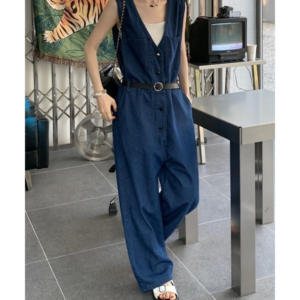 『セール実施中』参考価格：5，990円発売時期：2023年10月コンディション：D（傷・汚れあり）傷や汚れがあるが使用には問題ないアイテム全体的：色あせ参考商品名：Vネックデニムオールインワン参考品番：115070043【商品に関する注意事...