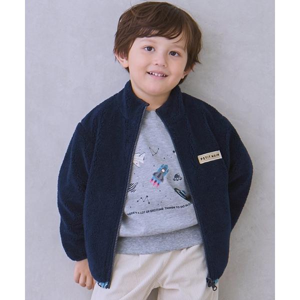 『セール実施中』ZOZO問い合わせ番号:99797267ショップ:petit main，プティマインブランド:petit main，プティマイン商品名:【撥水加工】柄×ボアブルゾンカテゴリ:ジャケット/アウター>ブルゾンブランド品番:...