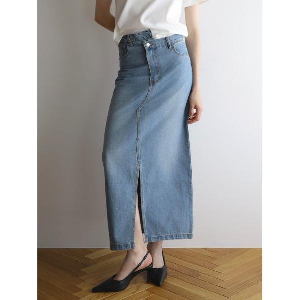 デニムスカート asymmetry denim skirt
