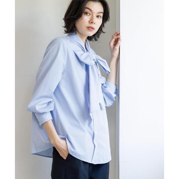 ブラウス シャツ 「通勤・セレモニー対応」ボウタイシャツブラウス「洗濯機OK」 レディース