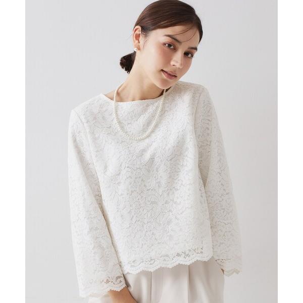 ブラウス シャツ 「通勤・セレモニー対応」 レースブラウス「洗濯機OK」 レディース