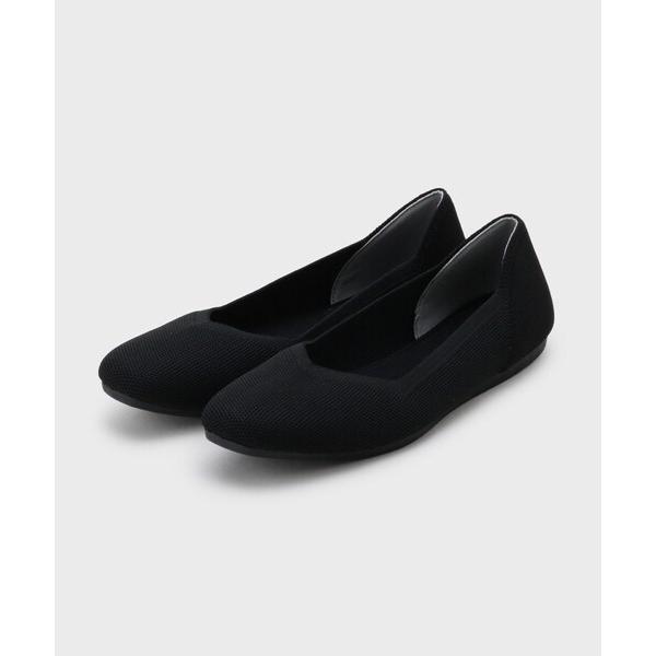 シューズ 「抗菌防臭／軽量／洗濯機OK」スクエアトゥニットパンプス レディース