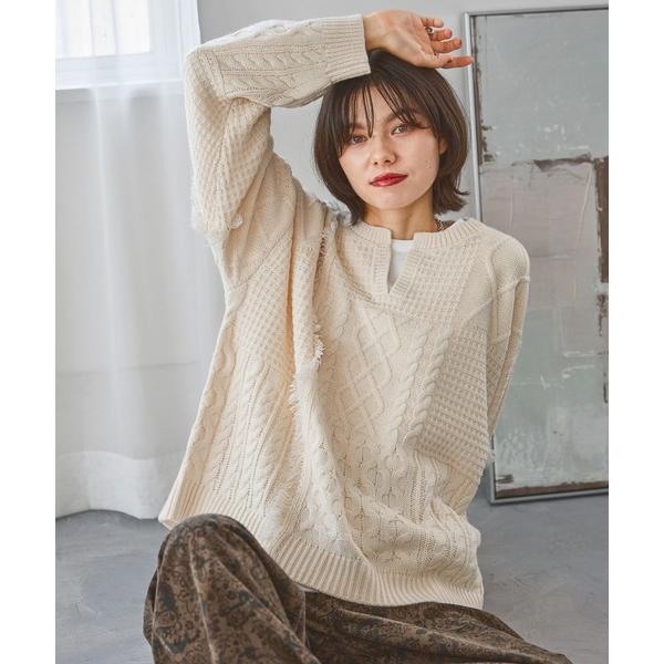 『タイムセール実施中』ZOZO問い合わせ番号:99899385ショップ:niko and...，ニコアンドブランド:niko and...，ニコアンド商品名:ケーブルニットプルオーバーカテゴリ:トップス>ニット/セーターブランド品番:...