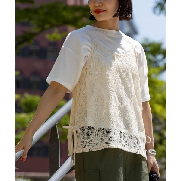 『セール実施中』参考価格：5，390円発売時期：2023年06月コンディション：B（目立つ使用感なし）使用感が少ない、または気にならないアイテム脇：ほつれ参考商品名：【2点セット】シアーレースビスチェ × Tシャツ参考品番：43-04-01...