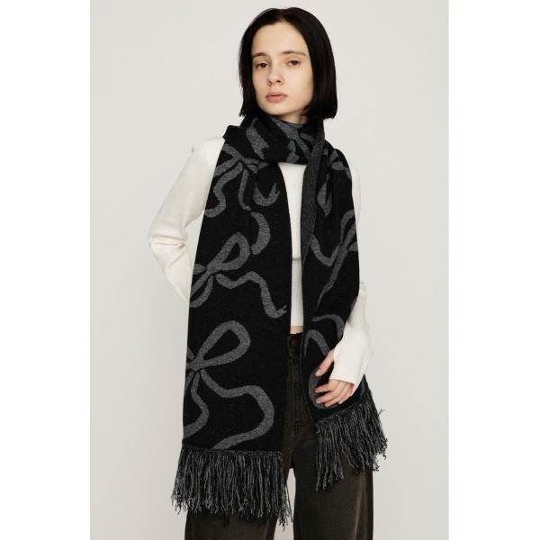 マフラー ストール RIBBON JQ MUFFLER リボン ジャガード マフラー 秋服 冬服 レディース