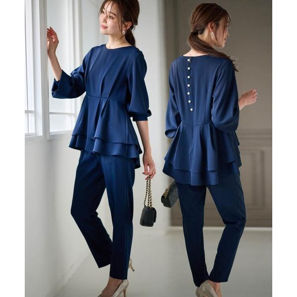 『セール実施中』ZOZO問い合わせ番号:99967443ショップ:RANAN，ラナンブランド:RANAN，ラナン商品名:【2点セット】洗える/防シワ　バックパール調ペプラムセットアップカテゴリ:フォーマルスーツ/小物>スーツセットブラ...