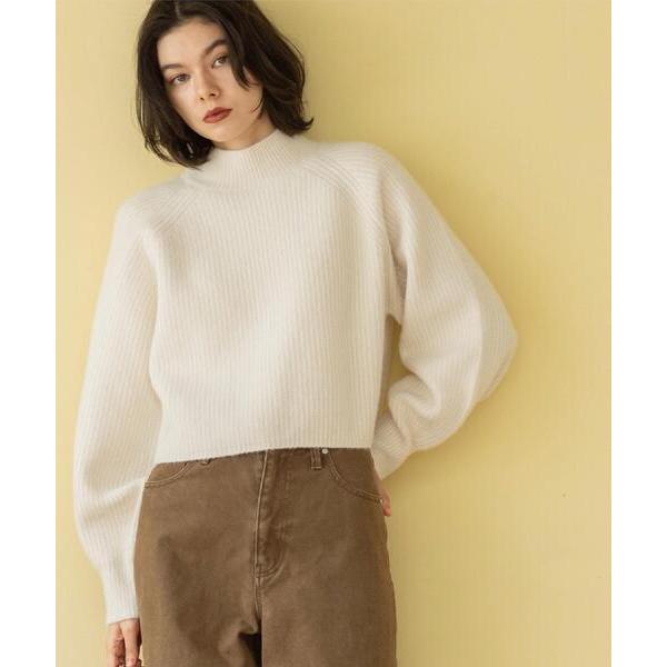 ニット セーター MIXミドルゲージショートあぜニット「洗濯機OK」 レディース