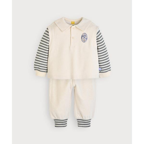 『セール実施中』ZOZO問い合わせ番号:100002311ショップ:moimoln，モイモルンブランド:moimoln，モイモルン商品名:【セットアップ】リトルキャットレイヤード長袖トップス＆パンツカテゴリ:ジャケット/アウター>セッ...