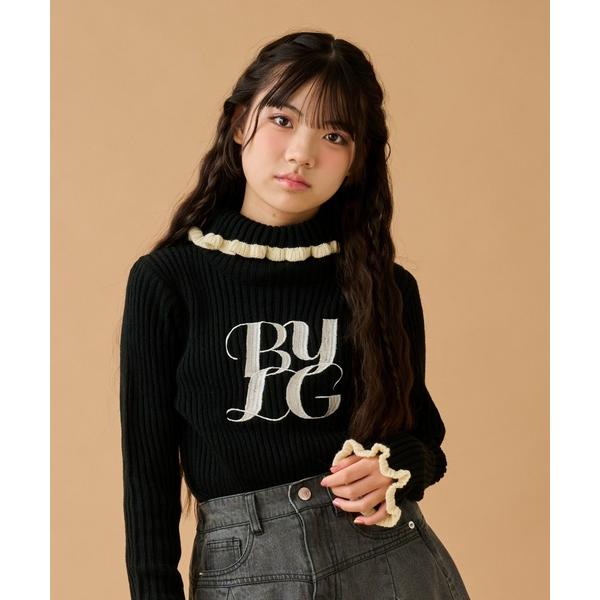 『セール実施中』ZOZO問い合わせ番号:100002348ショップ:NARUMIYA ONLINE，ナルミヤ オンラインブランド:by LOVEiT，バイラビット商品名:ロゴ刺しゅうテレコニットカテゴリ:トップス>ニット/セーターブラ...