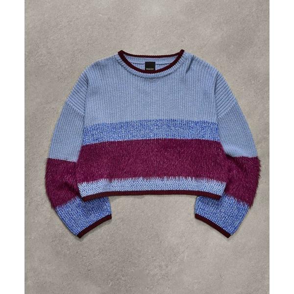 ニット セーター CROPPED BLOKING KNIT レディース
