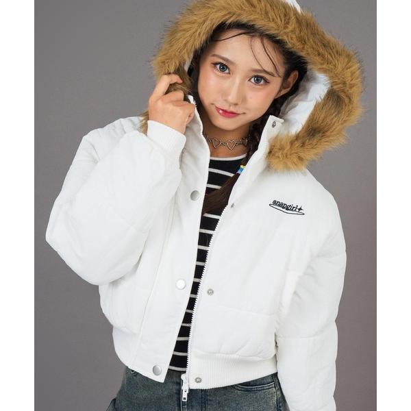 『タイムセール実施中』ZOZO問い合わせ番号:100064309ショップ:ANAP，アナップブランド:ANAP GiRL，アナップガール商品名:フード ファー 付 中綿 ブルゾン【キッズお揃い】カテゴリ:ジャケット/アウター>ブルゾン...